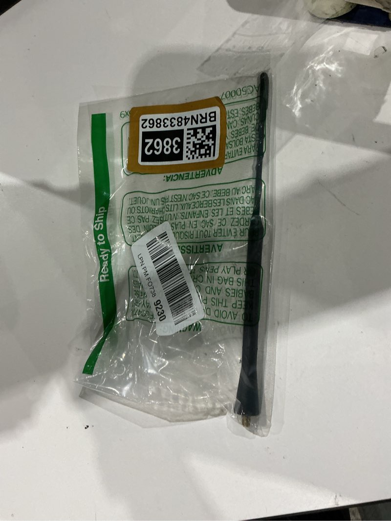 Condition photo showing New/Like New for car antenna replacement, 9.06 inch flexible rubber radio antenna with m5 m6 threaded adapters, universal roof mounted am fm stereo aerial mast for sedans trucks suvs