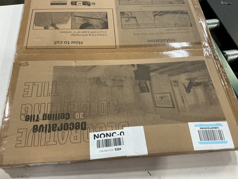 Condition photo showing New/Like New for Art3d Drop Ceiling Tiles 24x24 in White (12-Pack, 48 Sq.ft), Wainscoting Panels Glue Up 2x2 24"x24" White