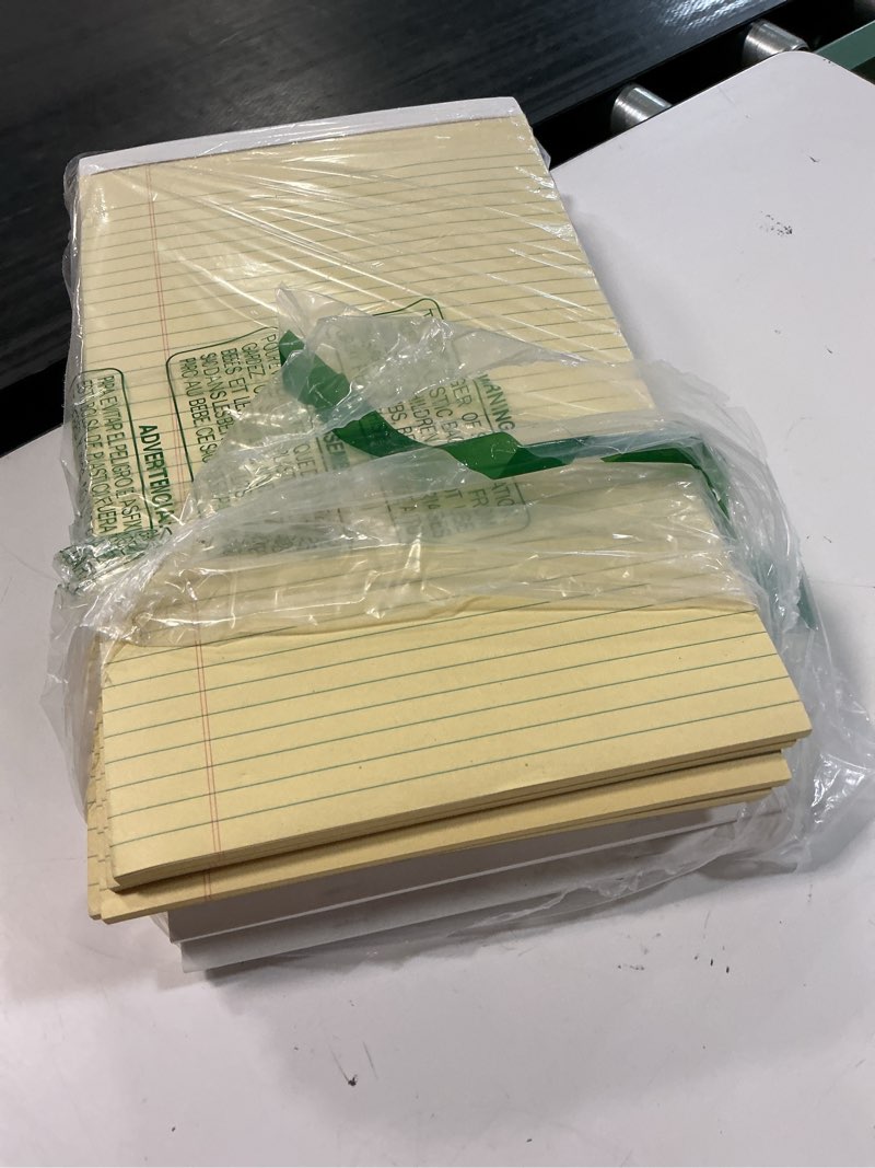Condition photo showing Good Condition for kaisa yellow legal pads 12 pads 600 sheets 8.5"x14" writing pads recycled paper 8.5"x14" wide ruled lined paper perforated 50 sheets hard back notepads large legal pad writing tablet canary for office supplies (canary 12pads) canary 12pad 8.5x14inch