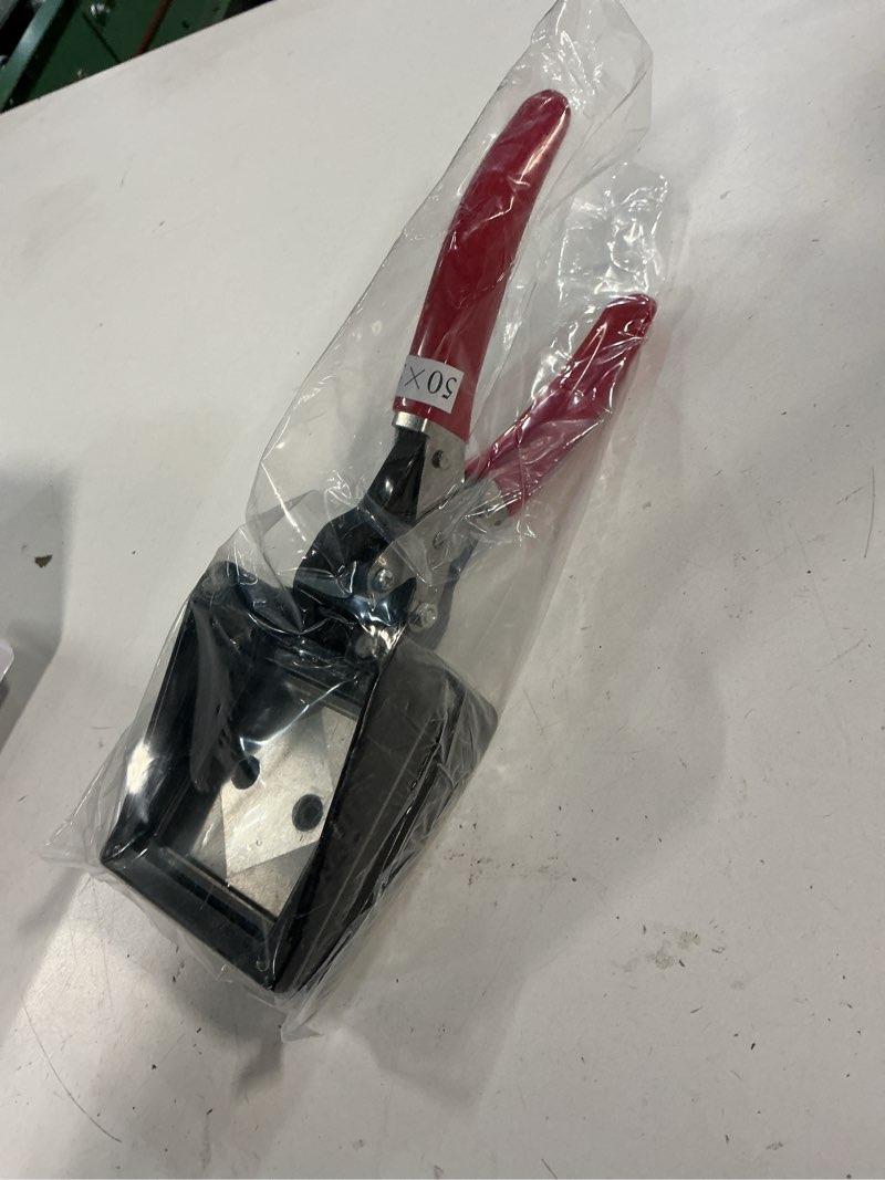 Condition photo showing Good Condition for Professional 50×50mm (2''x2'') Square Photo Cutter, Handheld Metal Die Punch Tool for Paper, Business Cards, Crafts, DIY Projects Cutting, Hardened Steel Blade Heavy-Duty, Office & Family Use