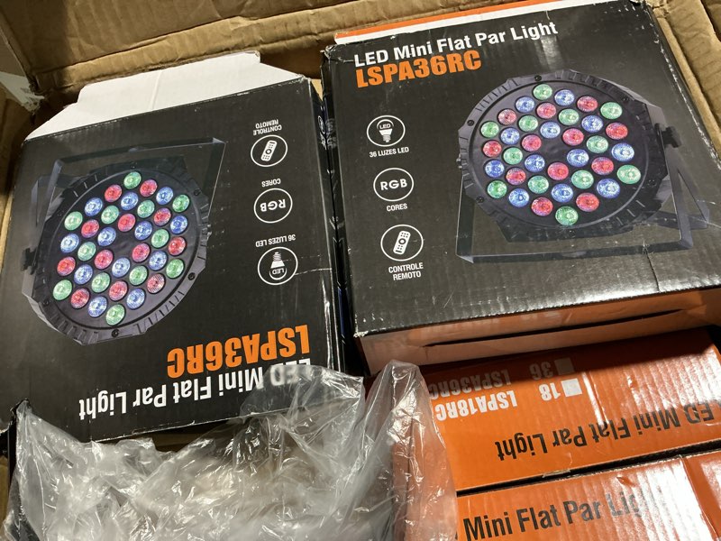 Condition photo showing As Is for 12 Packs 36 LED Stage Lights RGB LED Par Lights 7 Channels DJ Uplights for Events with Sound Activated Remote Control & DMX Uplighting for Events Party Club Wedding Christmas Holiday Disco