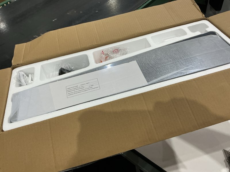 Condition photo showing New/Like New for craftmade mccoy 52" indoor ceiling fan | 5-blade flat black | integrated 18w dimmable 3000k led light | hardwired wall control, 4-speed reversible motor | rated for indoors only