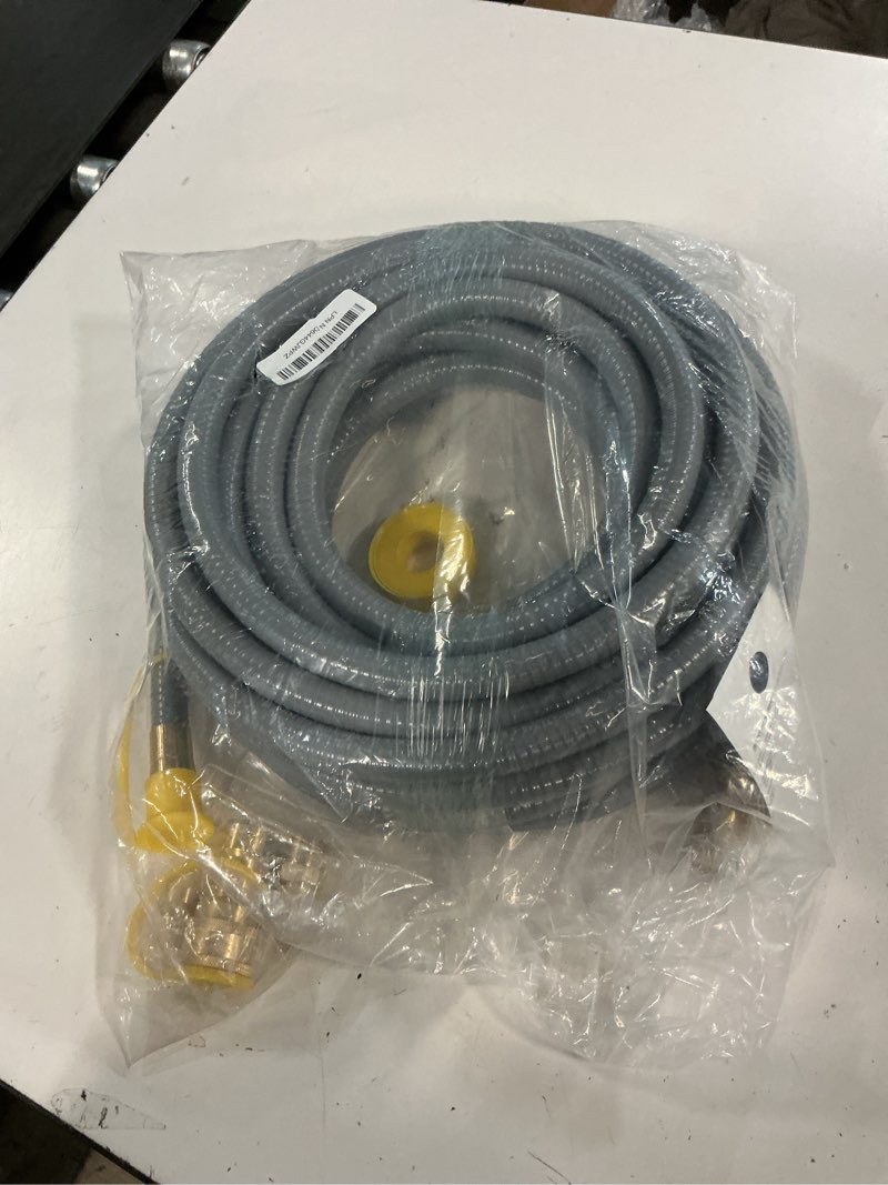 Condition photo showing Good Condition for 48ft 1/2 id natural gas hose for generator with quick connect fittings, outdoor natural gas line hose for grill with 1/2 male flare to 3/8 female flare adapter - csa certified