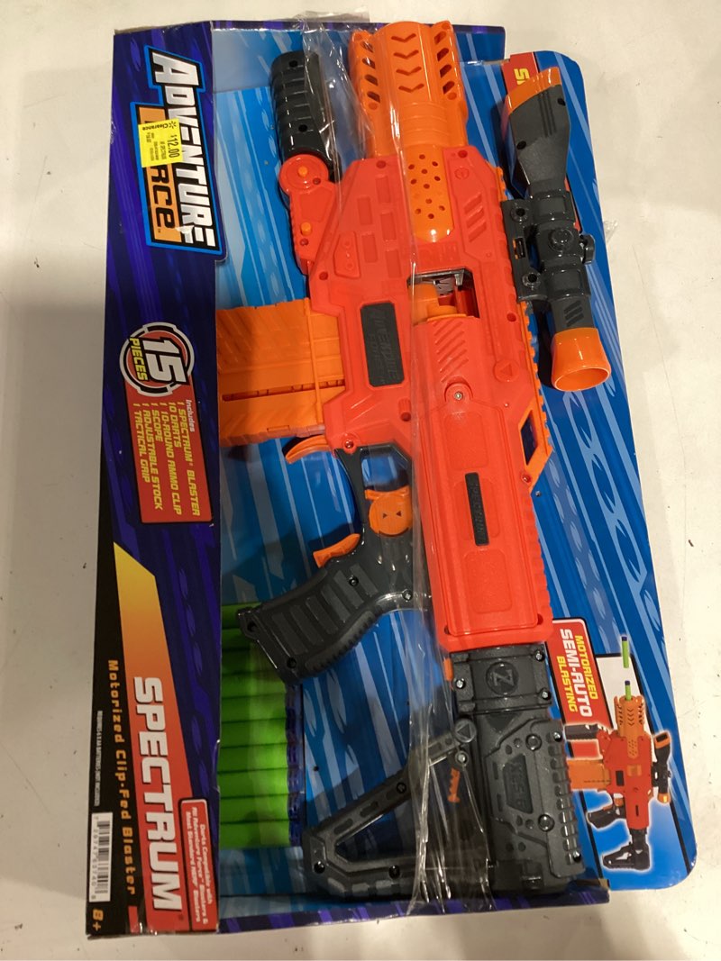 Condition photo showing Good Condition for adventure force spectrum, motorized clip-fed red foam dart blaster