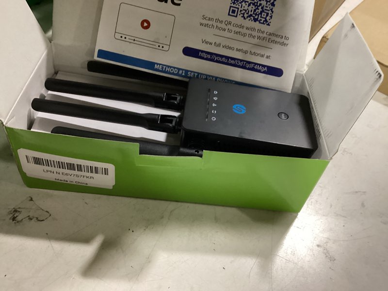 Condition photo showing Good Condition for 2026 new wifi extender signal booster, 14770 sq.ft wifi booster extender for home, easy setup internet extender wifi booster w/ethernet port, wifi repeater compatible with 99% routers, 5 modes