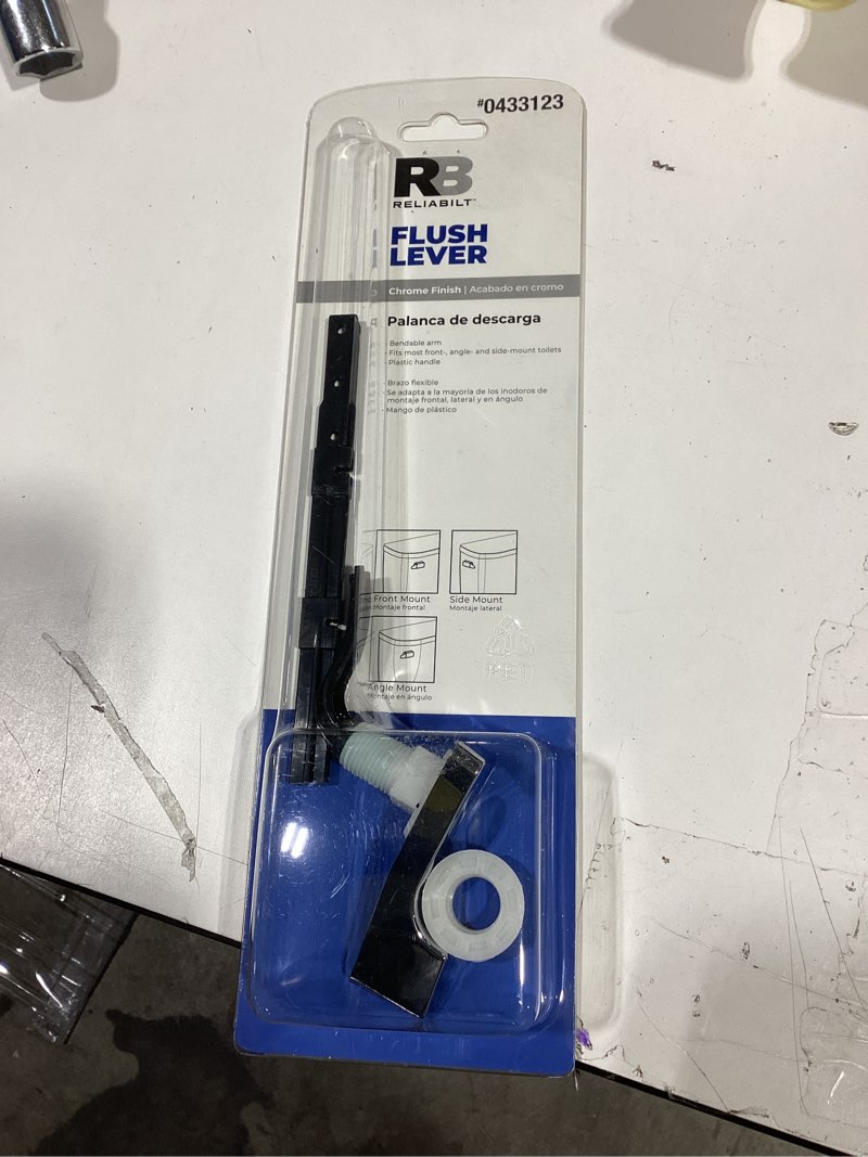 Condition photo showing As Is for reliabilt flush lever chrome basic