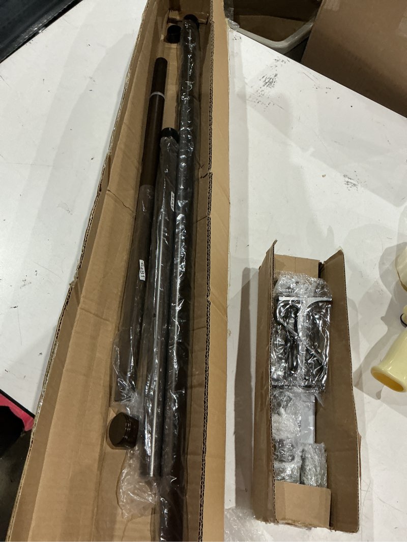 Condition photo showing As Is for mode premium adjustable side mount 12\" to 20\" extension rods graphite black