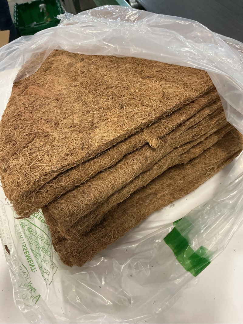 Condition photo showing Good Condition for zeedix 6 pack coconut fiber mulch ring, 24 inch coco coir tree ring mulch mat, 100% natural tree protector mat plant cover ring coconut coir discs tree mats mulch rings for indoor outdoor trees plants 24 inch 6 pack