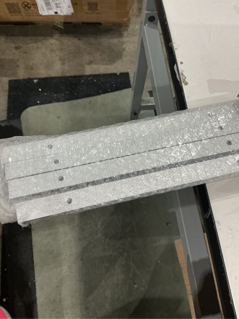 Condition photo showing Good Condition for qwork aluminum t track, 4 pack 48 inch universal double cut profile t track, with predrilled mounting holes and screws, woodworking and fixtures, for drill press table, router table