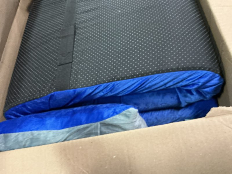 Condition photo showing Good Condition for Extra Thick GAIALOOP 4 INCH Memory Foam Camping Mattress, Roll Up Floor Sleeping Mat Camp Cot Mattress Pad Travel Camping Couch Bed for Guest Adults Side Sleepers Lapis Blue Cot: 72*24*4"