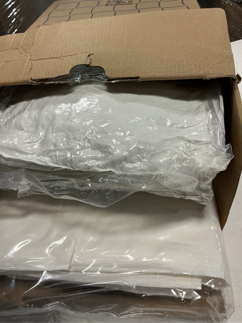 Condition photo showing Good Condition for Bedsure King Size Comforter Set Ivory - Bed in a Bag Bedding Set 7 Pieces, GentleSoft™ Pintuck Bed Set Gift for Family, Pinch Pleat Ivory Comforter with Sheets, Pillowcases & Shams King 25 - Ivory