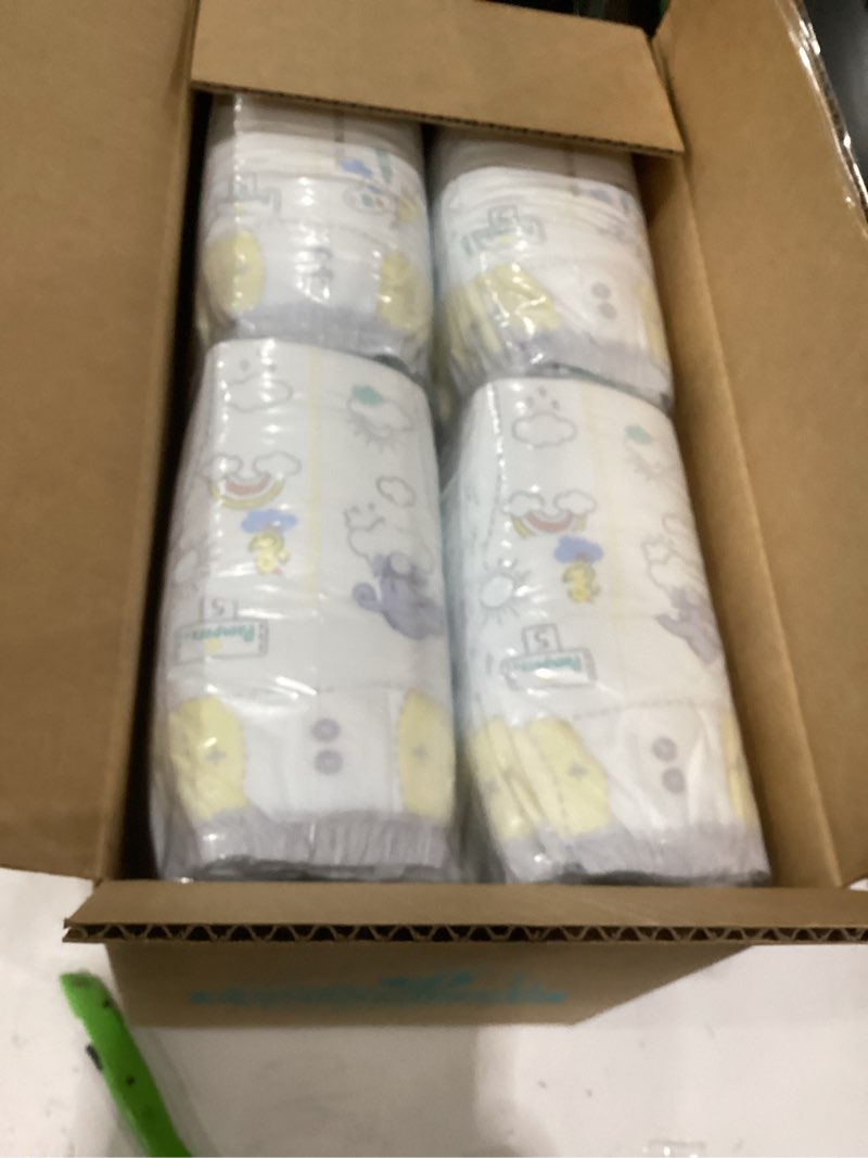 Condition photo showing New/Like New for pampers swaddlers diapers, size 5 (20-37 lbs), 132 count, absorbent, keeps baby dry and comfortable, skin safe disposable baby diaper (packaging may vary) size 5 132