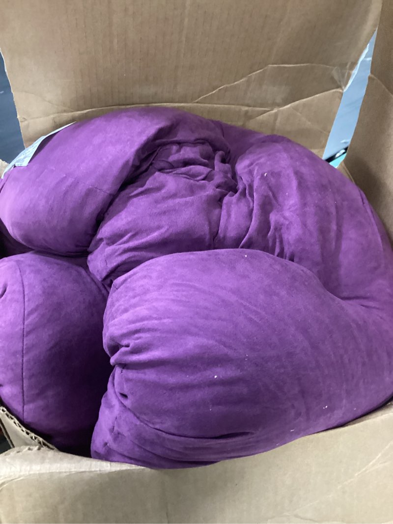 Condition photo showing Good Condition for Blazing Needles 44-inch Microsuede Papasan Cushion, 44" x 44", Ultra Violet, 1 Count Ultra Violet 1 Count (Pack of 1)