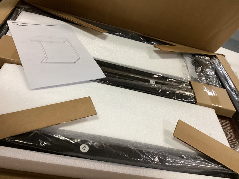 Condition photo showing Good Condition for SRIWATANA Side Table, End Table, Vintage C-Shaped Couch Table for Sofa Laptop Coffee Snack, Walnut 1.walnut