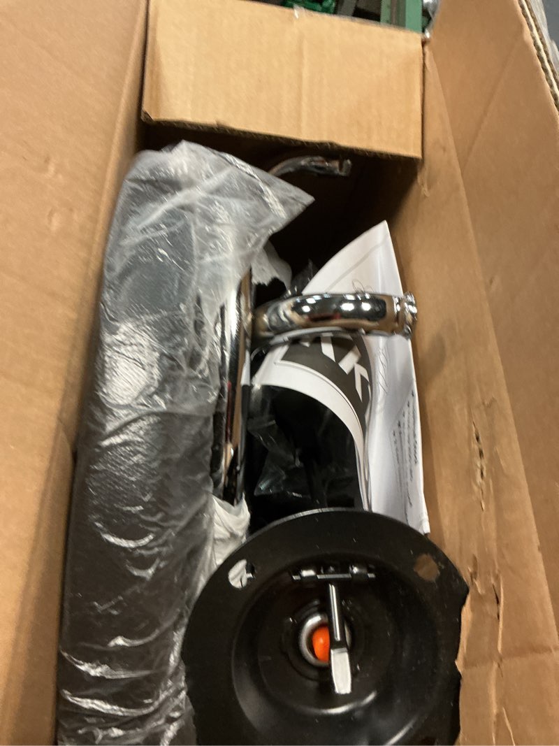 Condition photo showing Good Condition for KKTONER PU Leather Round Rolling Stool with Foot Rest Height Adjustable Swivel Drafting Work SPA Task Chair with Wheels (Black)