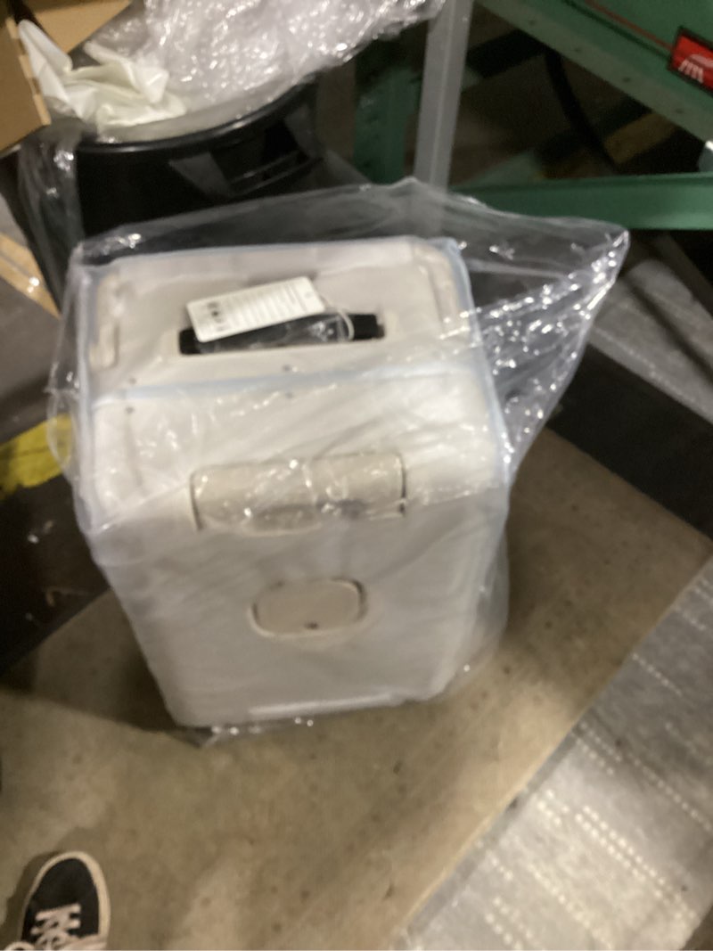 Condition photo showing New/Like New for 20-inch Carry On Luggage for Kids with Seat, Mom's Must-Have Suitcase Stroller, Adjustable Handle, Hard Shell PC Suitcase for Family Ivory Carry-On 20-Inch