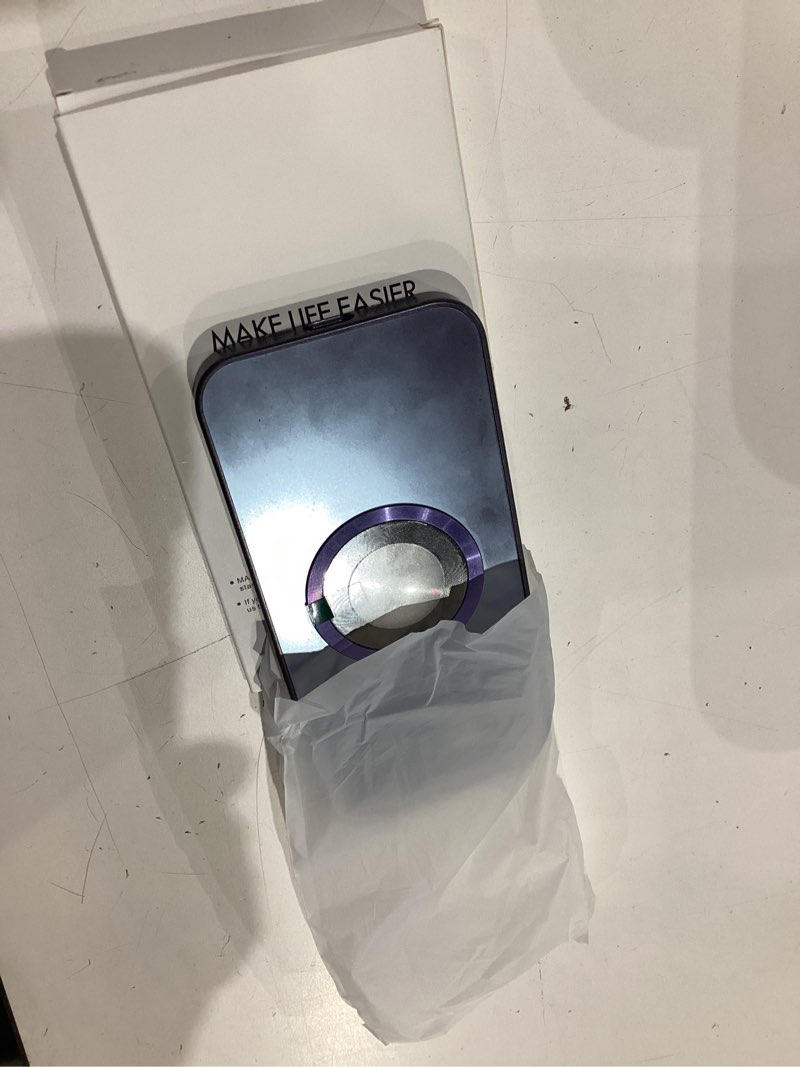 Condition photo showing Good Condition for makavo magnetic for iphone 12 pro max case, compatible with magsafe, built-in camera lens protector, logo view, military grade drop proof phone case cover, purple for iphone 12 pro max purple