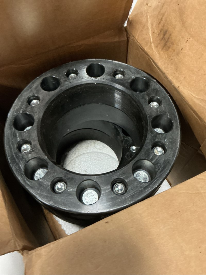 Condition photo showing Good Condition for yhtauto 8x170mm wheel spacers 2 inch fits ford excursion 03-05, f-250 super duty 03-23, f-350 super duty 99-23, excursion tire spacers w/ m14x1.5 & 12.9 grade studs, 130mm center bore 8 lug 4pcs black