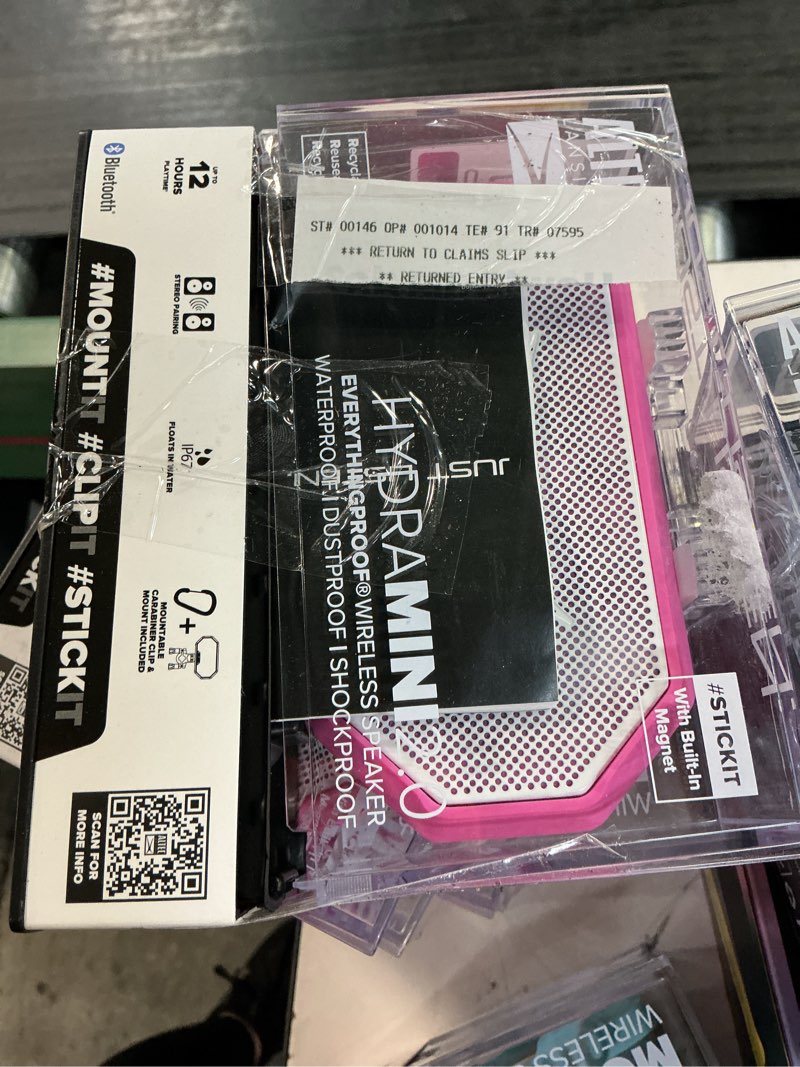 Condition photo showing Good Condition for altec lansing hydramini 2.0 everythingproof magnetic wireless portable bluetooth speaker, pink white, imw1002-bpnkwt