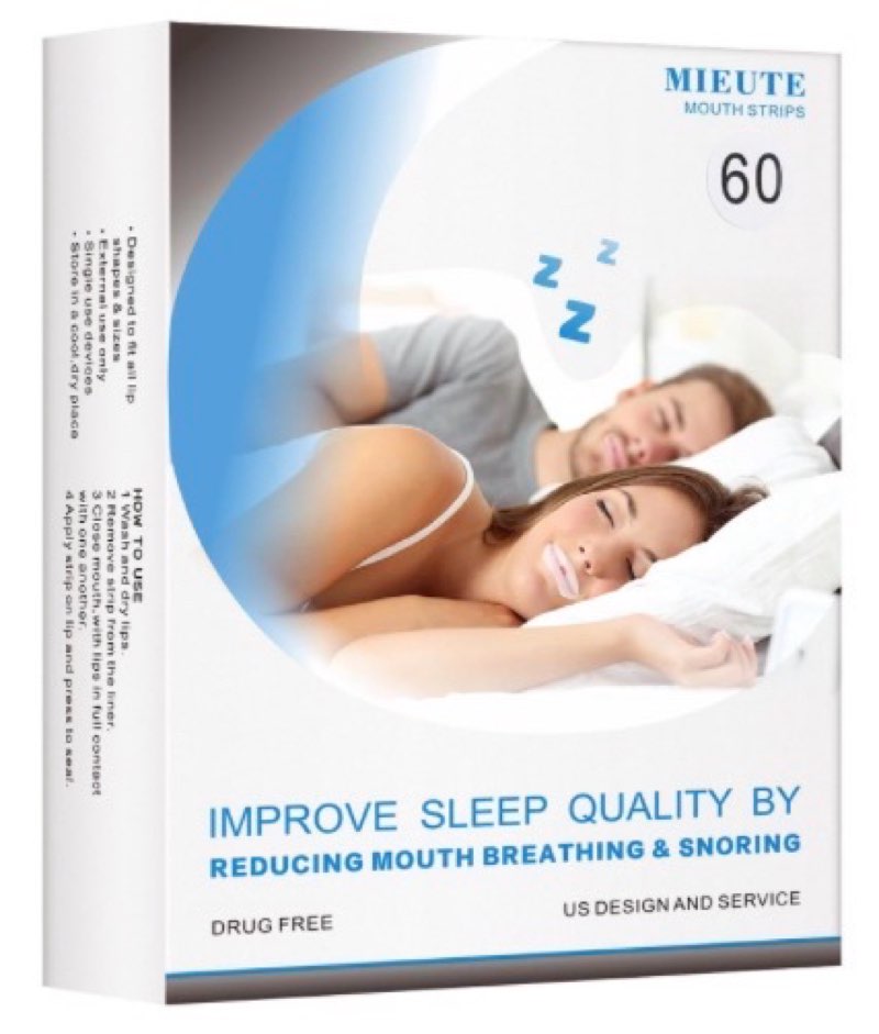 MIEUTE Mouth Tape for Sleeping Advanced Sleep Strips Sleep Mouth Tape - 60PCS Gentle & Effective Mouth Tape for Better Nose Breathing - Instant Snoring Relief Less Mouth Breathing Tape  