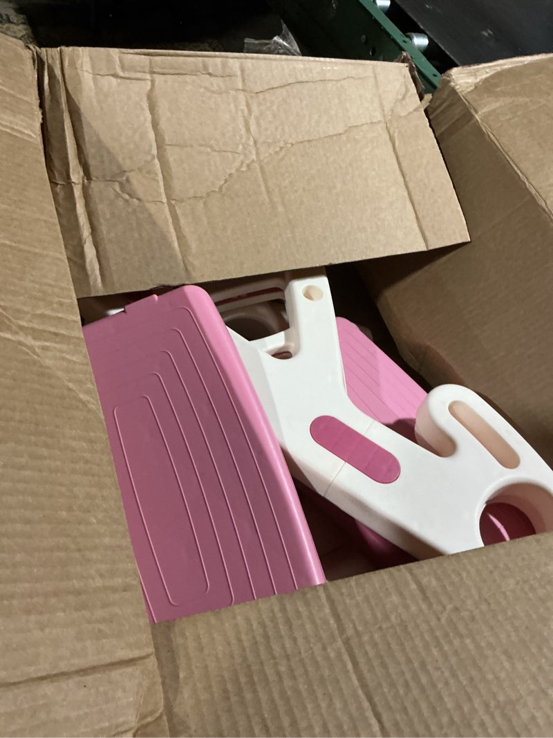 Condition photo showing As Is for Primlect Potty Training Seat, 2-in-1 Toddler Toilet Seat with Step Stool, Ultra-Stable Potty Chair Attachment, Adjustable Seat and Step Ladder, Non-Slip Design, Splash Guard for Boys and Girls(Pink)