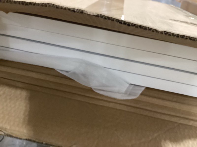 Condition photo showing New/Like New for lzrs freestanding extra wide dog gate 30 inch tall - 4 panels solid wooden pet gate for doorways, stairs, hallways,kitchens& long areas, expandable & foldable with support feet,indoor use,white white 30"height-4 panel