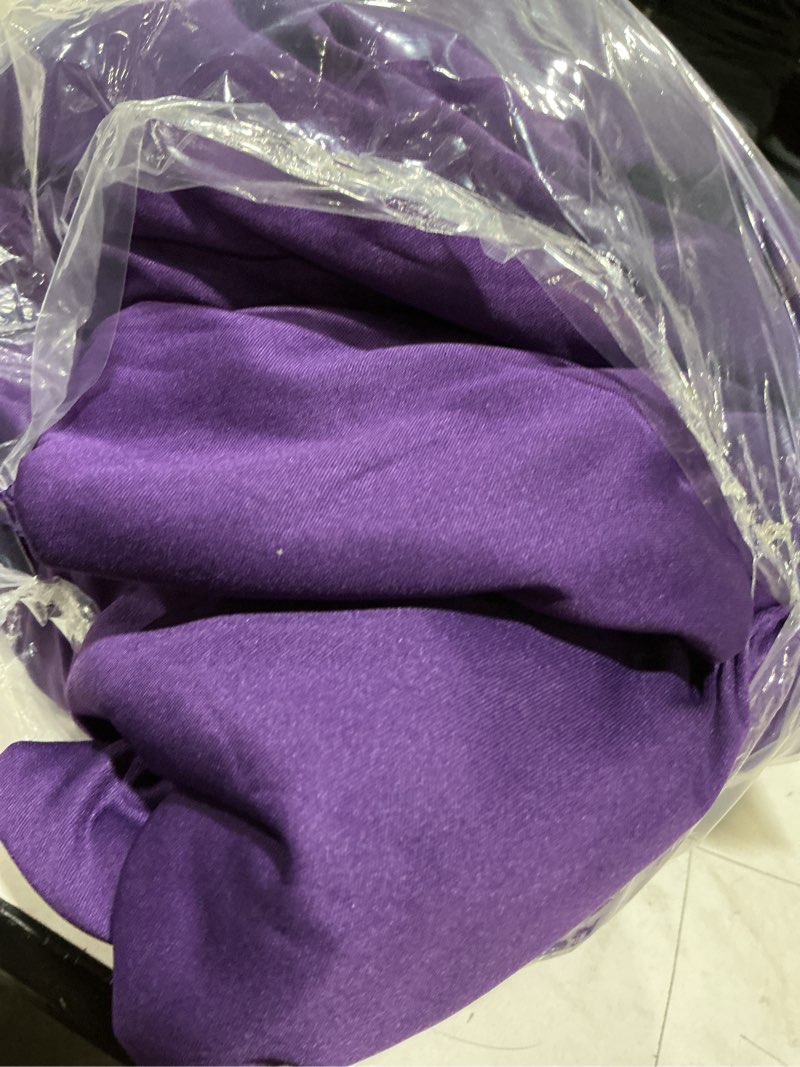 Condition photo showing Good Condition for 20 ft x 10 ft wrinkle free purple backdrop curtain for parties, 5ft x 10ft 4 panels polyester purple photo backdrop drapes for wedding birthday party baby shower purple 5'(w) x 10'(h), 4 panels