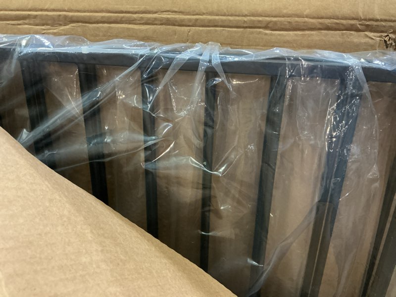 Condition photo showing Good Condition for 35-55" no bottom bar baby gates for stairs, 39" extra tall child safety gate with auto close large walk thru door, hardware mount dog gate pet gate for the house doorways, indoor outdoor use black 39" tall x 35-55" wide
