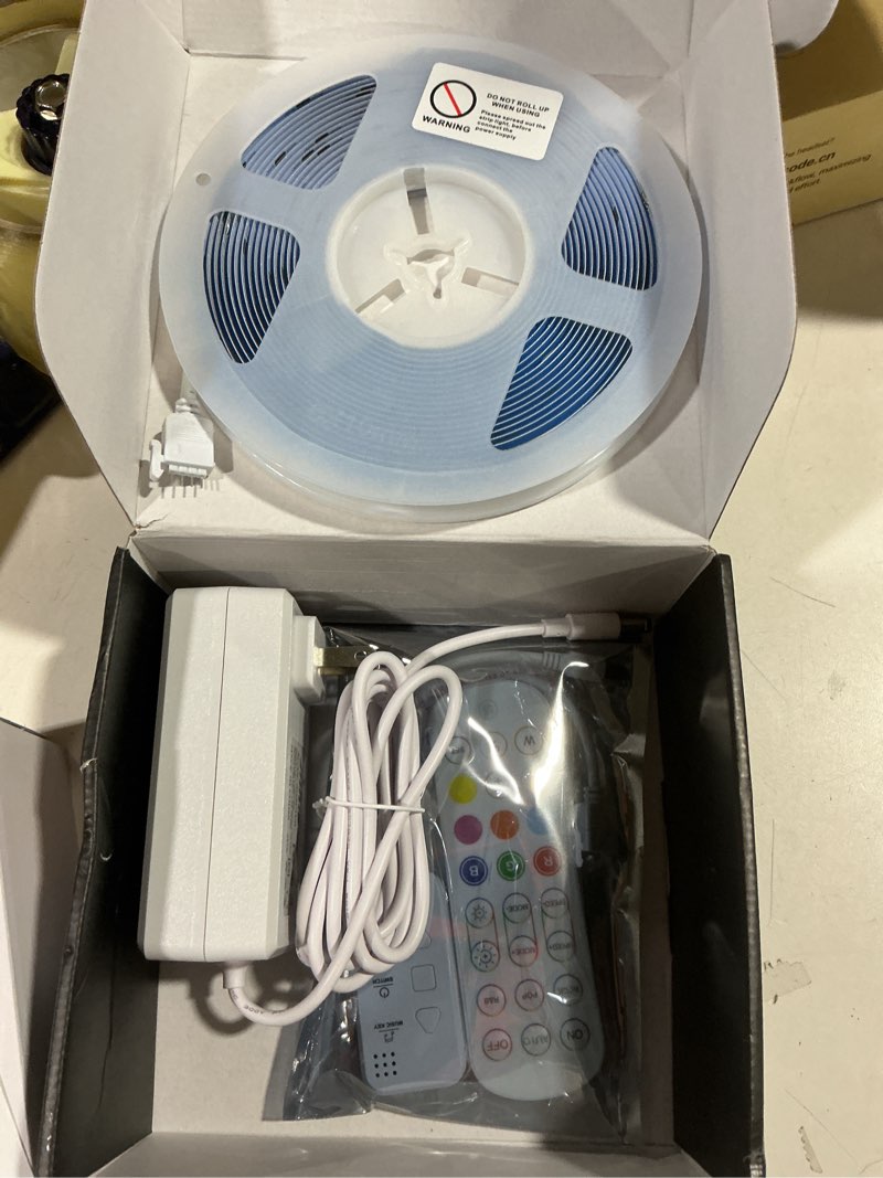 Condition photo showing New/Like New for MIWISE RGB COB LED Strip Light,Color Changing LED Strip Lights Compatible with Alexa/Google,24V Music Sync Bright Flexible LED Tape Lighting for Bedroom,Kitchen,Bar,Under Cabinets,DIY Decoration,20ft RGB(Kit) 20ft/6.1m