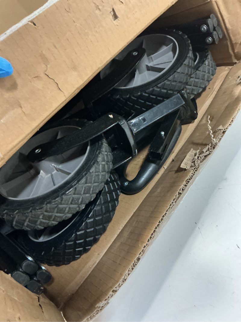 Condition photo showing As Is for Amazon Basics Collapsible Folding Heavy Duty Utility Wagon for Outdoor Sports, 265 pounds Weight Capacity, Camping, Garden, and Shopping, 27.6 x 40.9 x 20 inches, Black