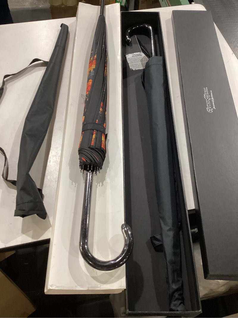 Condition photo showing New/Like New for Custom Printed Vampire Gothic Pagoda Umbrella TWO PACK - Artisan Collection - BONUS Dark Wing Pagoda Umbrella (Hallowed Glass Bonus Kit)