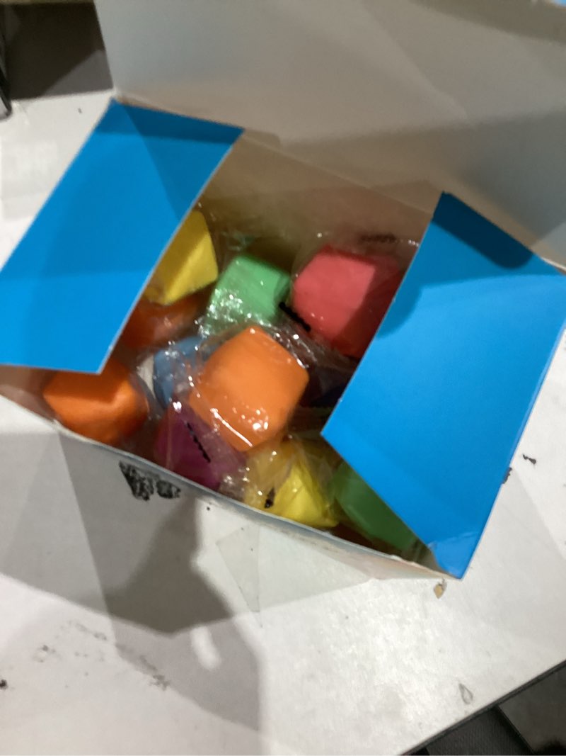 Condition photo showing New/Like New for 24 Pack Slow Rising Stress Cube , Dough Stress Balls Soft Fidget Squishy Toys for Anxiety Relief, Pull Stretch Classroom Prize Party Favors Toys for Kids