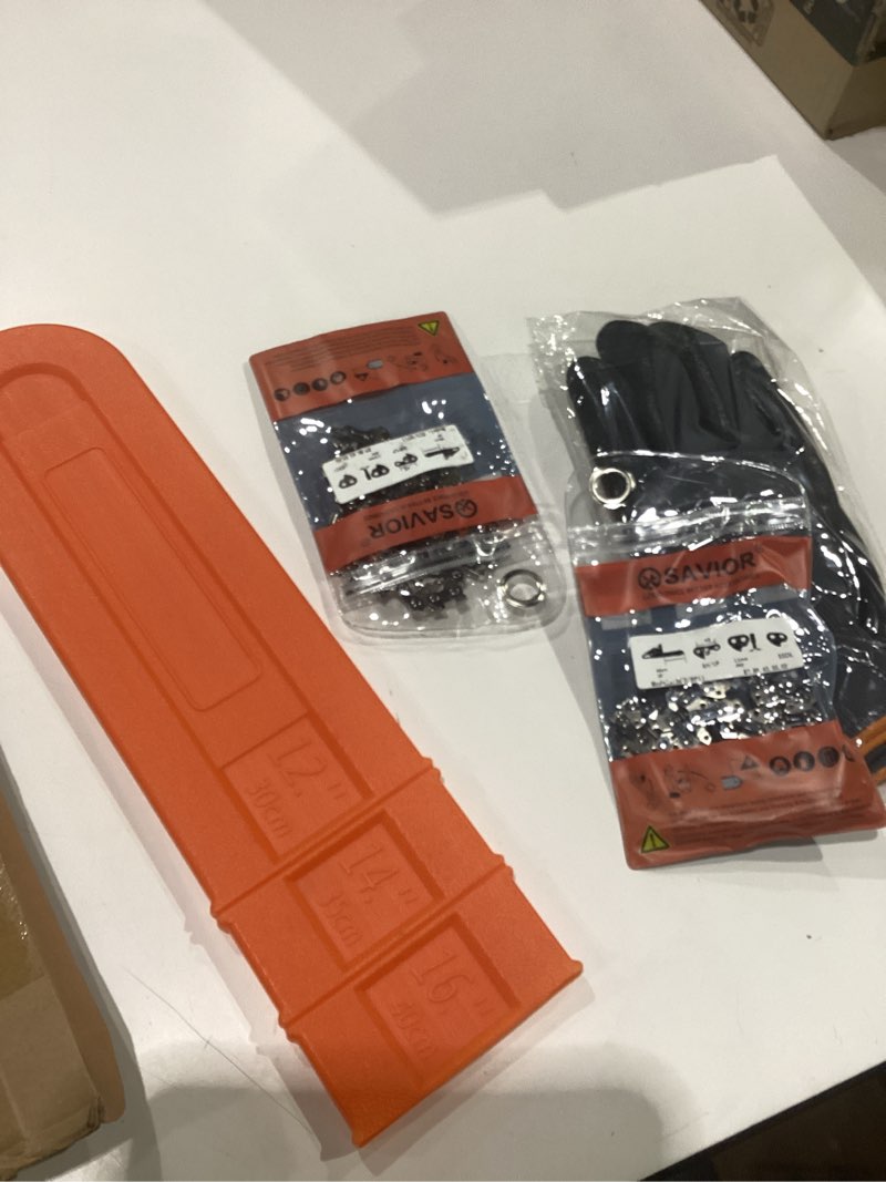 Condition photo showing Good Condition for savior 16" chainsaw bar chain, 3/8" lp .043" 55 drive links fit stihl ms170 | fits stihl ms 171 ms 180 ms 180 c-be ms 181 c-be, replace 164mlea074 16" bar(2 chains+ 1 bar) 16" 55dl 3/8"lp .043"*2 chain+ 1 bar