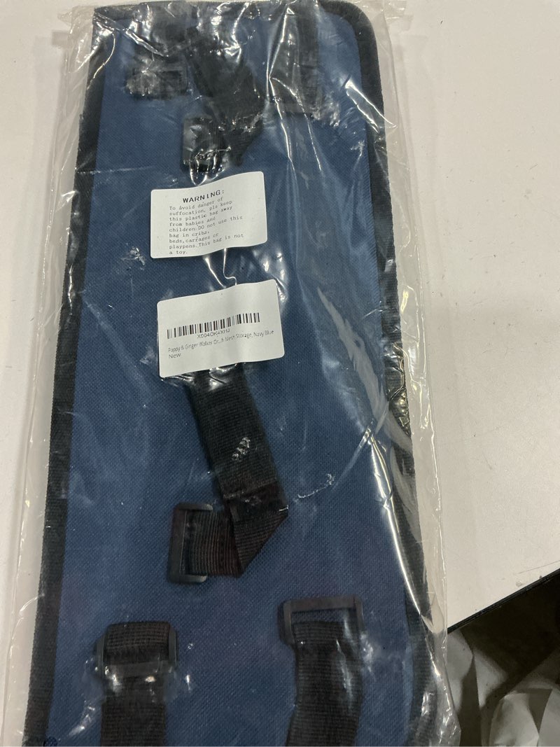 Condition photo showing New/Like New for Poppy & Ginger Walker Organizer Basket, Multi-Pocket Design with Mesh Storage, Walker Accessory, Walker Bag for Seniors, Walker Caddy, Foldable Walker Bag, Navy blue