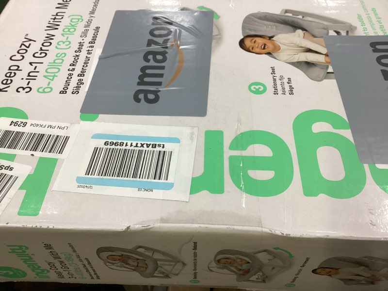 Condition photo showing New/Like New for Ingenuity Keep Cozy 3-in-1 Grow with Me Vibrating Baby Bouncer, Seat & Infant to Toddler Rocker, Vibrations & -Toy Bar, 0-30 Months Up to 40 lbs (Weaver)