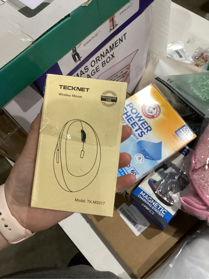 Condition photo showing New/Like New for TECKNET Ergonomic Mouse, Bluetooth Wireless Vertical Mouse, Rechargeable Battery, Quiet Clicks, 4800 DPI Adjustable, BT5.0/3.0 & 2.4G Connect, Easy to use, Wide Compatibility M Green