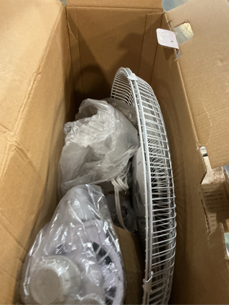 Condition photo showing As Is for Comfort Zone 16-inch Wall Mount Fan with Remote Control, Quiet 3-Speed Operation, Timer, Adjustable Tilt – Ideal for Bedroom, Home, Gym & Office 16" with Remote