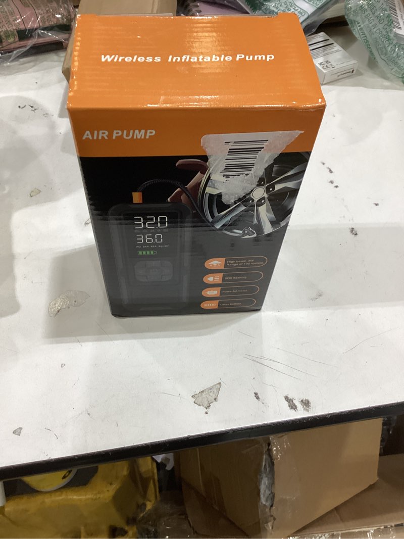 Condition photo showing New/Like New for Y34 Tire Inflator Portable Air Compressor,4X Faster Inflation,6000mAh Cordless/12V DC 150PSI Air Pump for Car Tires with Digital Pressure Gauge/LED Light for Car,Motorcycle,Bike,Ball 6000mAh Black