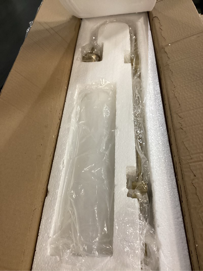 Condition photo showing New/Like New for LLXDFUU E26 Mid Century Light Smoke Gray Glass Gold Long Arm Wall Sconce Nordic Classical Living Roo