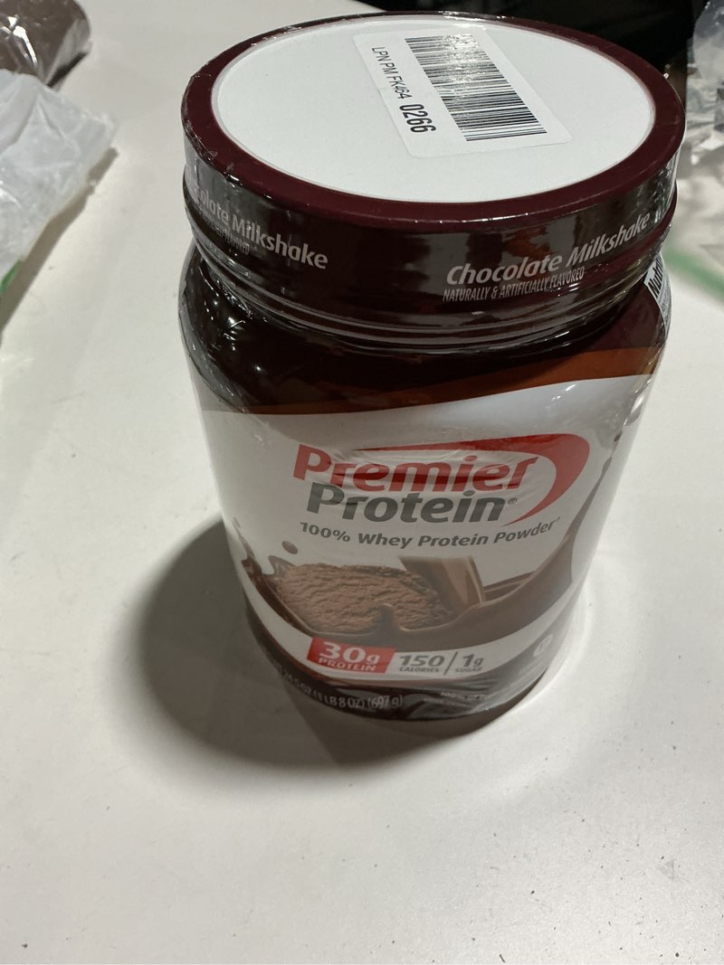 Condition photo showing Good Condition for Premier Protein Powder, Chocolate Milkshake, 30g Protein, No Added Sugar, 100% Whey Protein, Keto Friendly, Soy & Gluten Free, 24.5 oz (17 Servings) Chocolate Milkshake 1.53 Pound (Pack of 1)