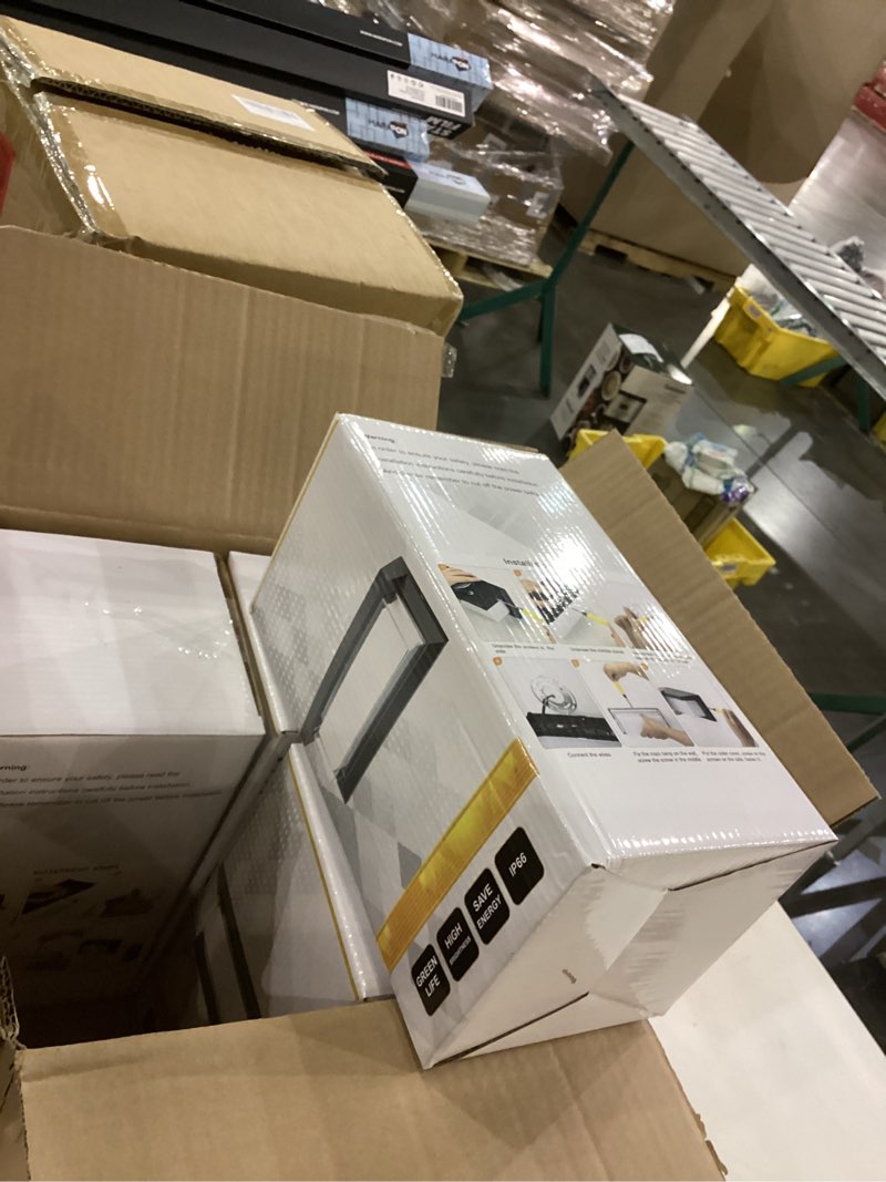 Condition photo showing New/Like New for 4 Pack 6000K Outdoor Porch Lights, 18W 1800LM LED Wall Lighting, IP65 Waterproof Rustproof Aluminum Modern Exterior Fixtures for Front Door, Patio, Backyard 6000K - 4 Pack