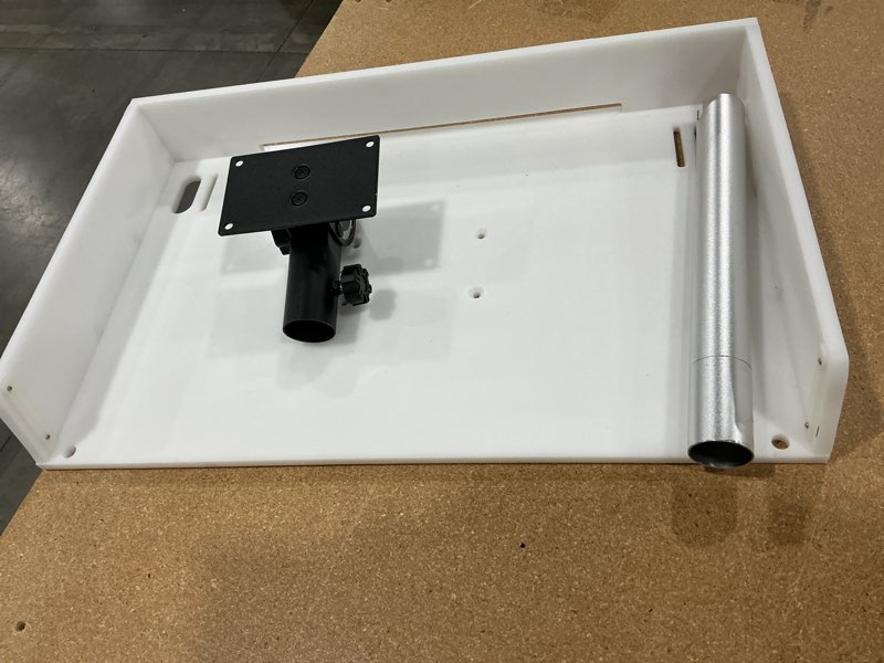 Condition photo showing New/Like New for knine outdoors bait cutting board for boat, boat cutting board, with rod holder mount plier storage and knife slot, for fish cleaning station fishing fillet table, boat accessories marine