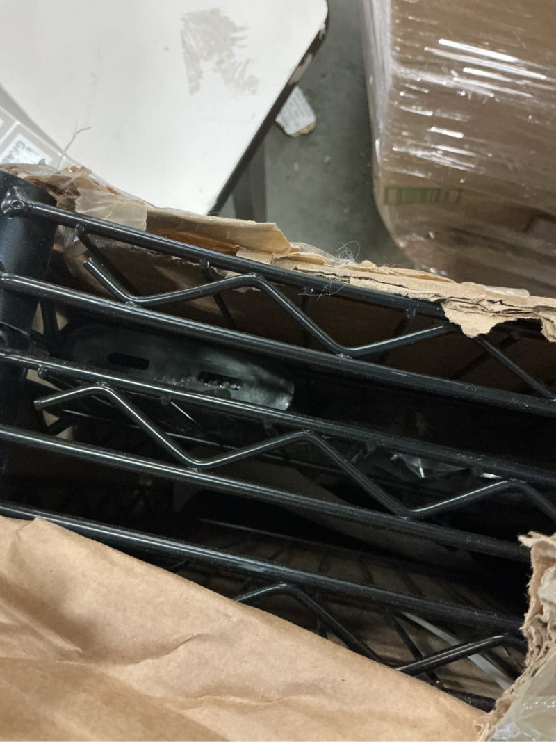 Condition photo showing Good Condition for Similar Homdox Rolling Garment Rack with Double Rod, Heavy Duty Clothing Rack with Shelves, Portable Clothes Rack, Free Standing Wardrobe Rack, with Lockable Wheels & Hanging Hooks, Max Load 450 LBS, Black Black 17.72\"D x 47.24\"W x 80.71\"H
