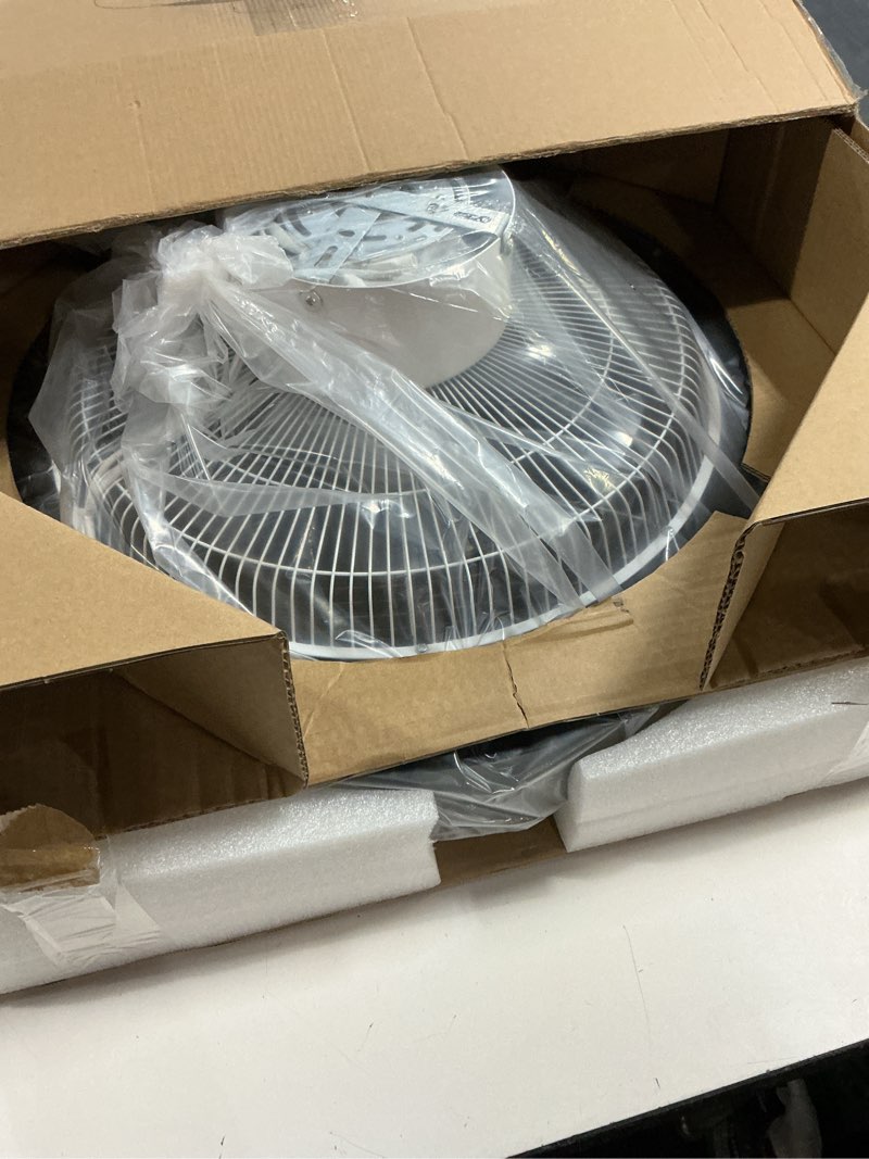 Condition photo showing New/Like New for lediary 22in enclosed ceiling fans with lighst and remote, black modern bladeless ceiling fan with bright light, led flush mount ceiling fan for bedroom, living room, kid room(6 speeds, 3000-6000k) 22 inch black