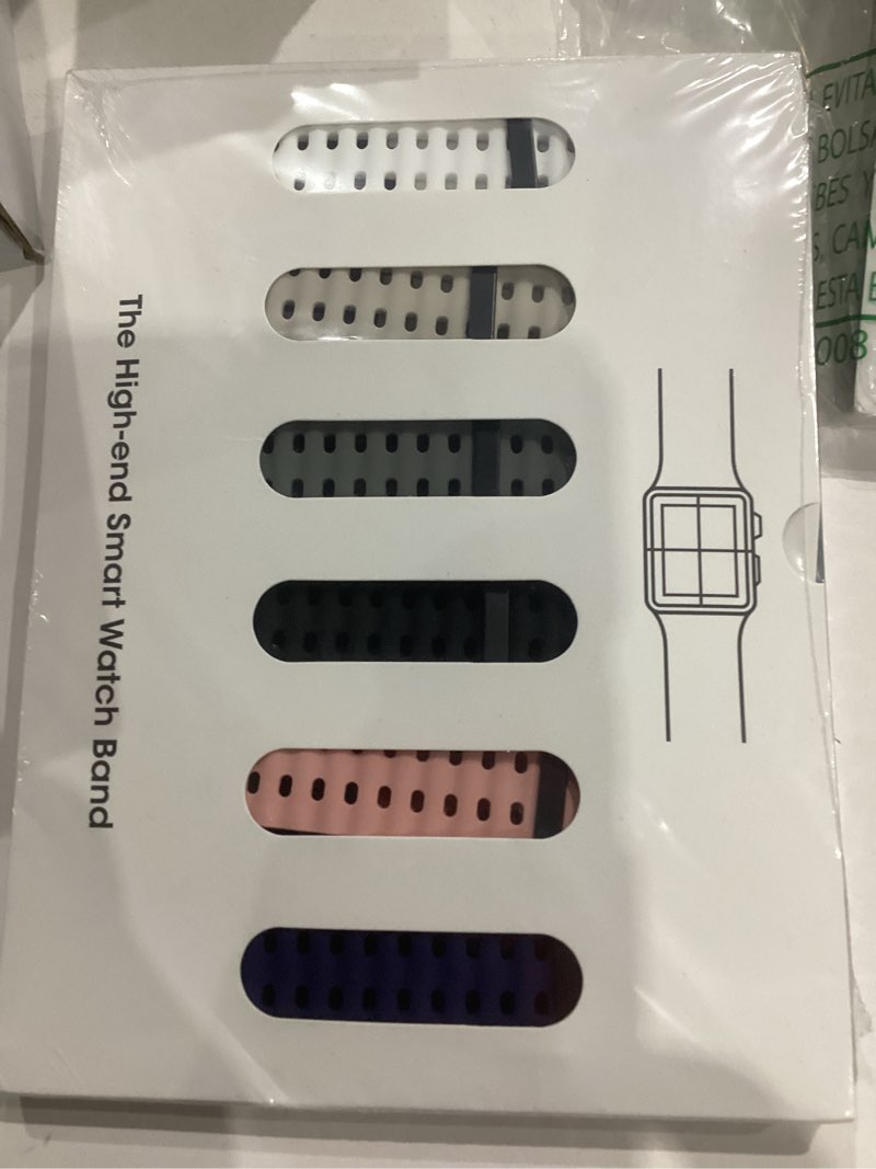 Condition photo showing Good Condition for 6 pack marine silicone band for samsung galaxy watch ultra bands 47mm men/women,waterproof soft sport strap compatible with samsung watch ultra band for men/women breathable replacement correa reloj 04-black/orange/grey/starlight/pink sand/white samsung galaxy watch ultra 47mm band