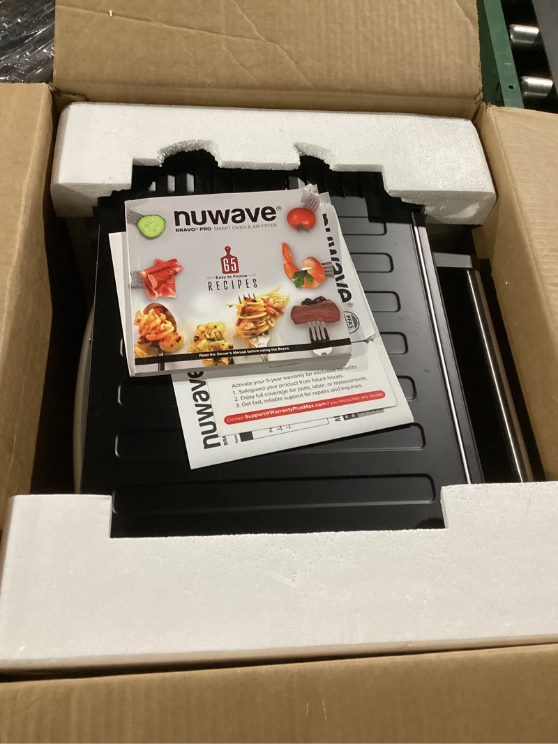 Condition photo showing Good Condition for nuwave bravo pro smart air fryer toaster oven combo, airfryer convection oven countertop, 10-in-1 functions with quicker & even crisp technology, 1800w, 50-450°f, pfas-free, 21qt, black