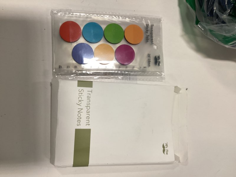 Condition photo showing New/Like New for Mr. Pen- Transparent Sticky Note Set, 1120 Sheets, Colorful, Round Transparent Sticky Notes Set