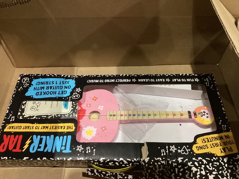 Condition photo showing Good Condition for Pink Floral Acoustic Guitar - The Easiest Way to Start and Learn Guitar - 1 Stringed Toy Instrument for Kids Perfect Intro to Music for Young Kids Ages 3 and up - from Buffalo Games