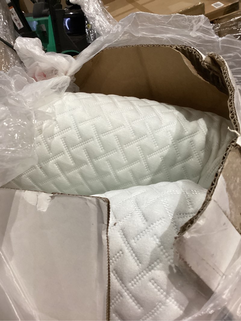 Condition photo showing As Is for 3 Inch Gel Memory Foam Mattress Topper Twin Size, Cooling Bed Topper for Pressure Relief with Removable Breathable Soft Cover, CertiPUR-US Certified 3 Inch(Topper with White Cover) Twin
