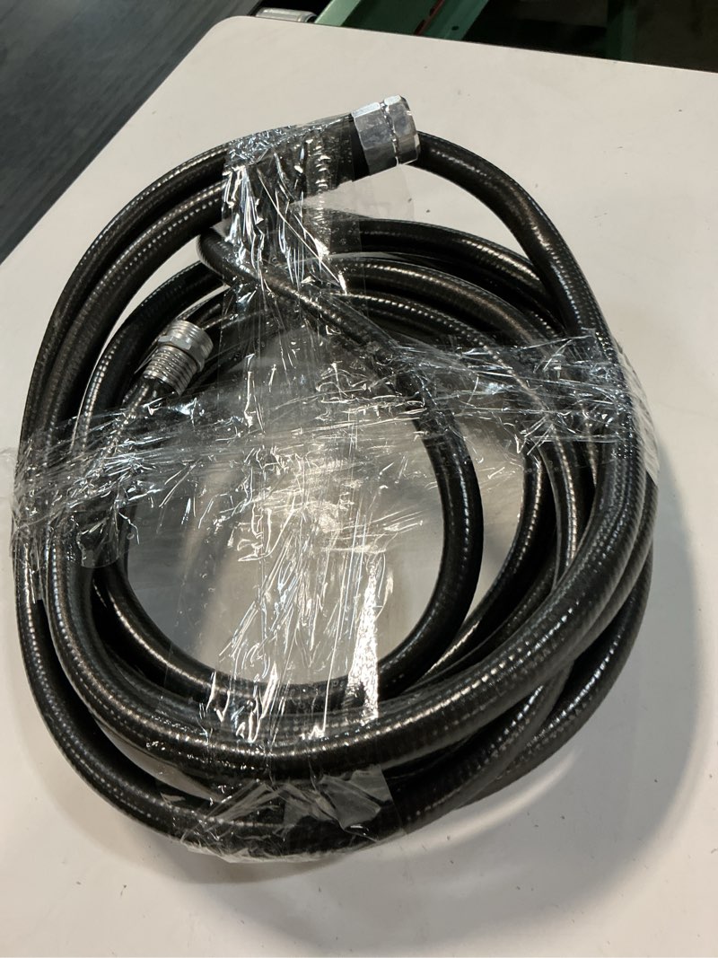 Condition photo showing As Is for neverkink teknor apex 5/8-in x 25-ft heavy-duty kink free vinyl gray coiled hose